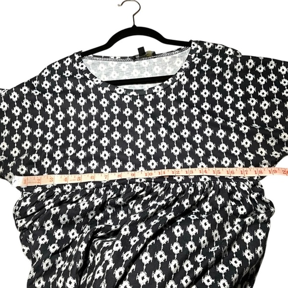 SUZANNE BETRO Poly Spandex Empire Waist Maxi Dress Dolman Sleeves US Sz XL - Picture 5 of 9